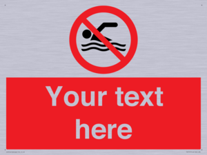 Custom prohibition no swimming